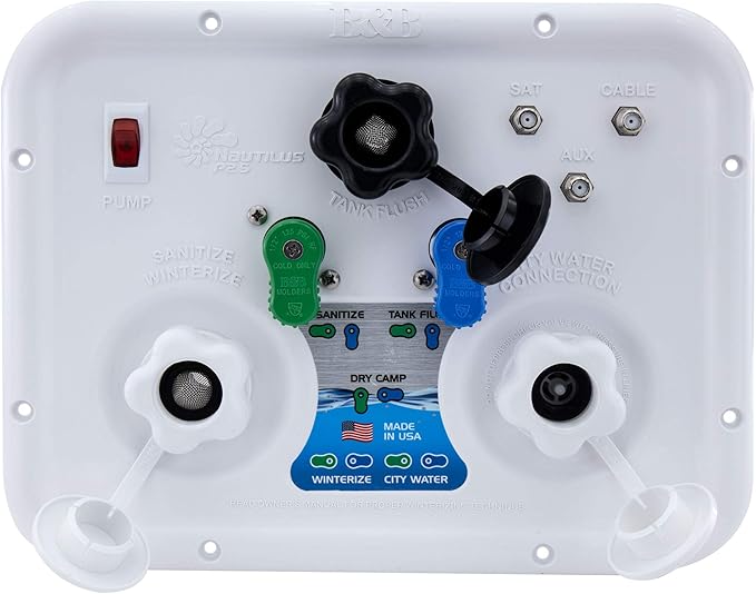 RecPro RV Water Management Panel | Nautilus P2.5 | 7-Function City-Water Fill (Yes, Include Install Kit) | Made in USA
