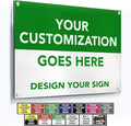 SPEEDYORDERS Custom Outdoor Metal Signs, Personalized Aluminum Signs, Customized Safety Signs, Metal Business Signs, Waterproof Outdoor Business Signs, White Aluminum (Green & White, 7x7 In)