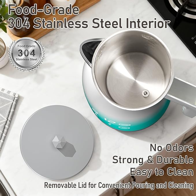 Electric Kettle with Temperature Control, 5 Preset Temps, 2H Keep Warm -1200W Quiet Water Boiler,Electric Tea Kettle with BPA-Free, Digital Cool-Touch, Rotating Base for Home,Office(Blue Gradient)
