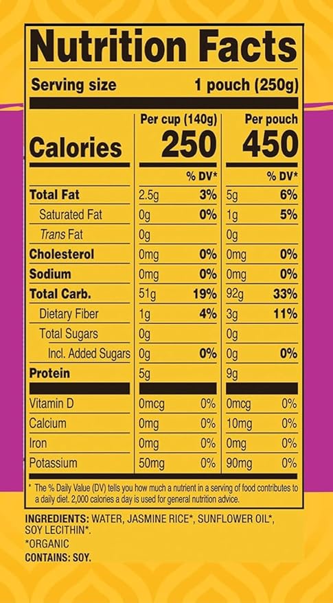 Tasty Bite Jasmine Rice, Microwaveable Cooked Rice, 8.8 Ounce (Pack of 12)