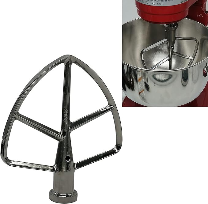 4.8 L 4.5 and 5 Quart stainless steel TILT-HEAD FLEX EDGE BEATER ，Compatible with Kitchenaid stand mixer models K45SS, KSM75, KSM95, KSM150PS, KSM152PS and KSM155GB. (4.5-5 Quart)