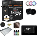 SteamSpa Steam System 7.5kW Steam Shower Generator with Bluetooth Wifi, Quickstart Continous Steam, Advanced Touch Pad Screen, Chroma Lights, Drain Pan and Auto Drain Oil Rubbed Bronze RVBS750ORB-A