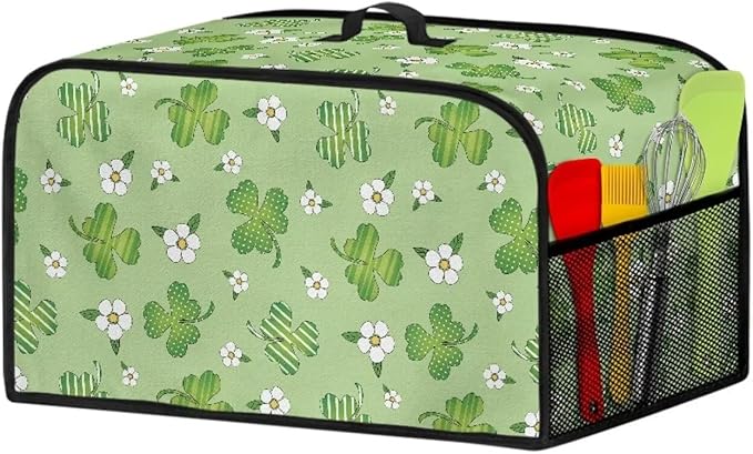 Green Clover Crock Pot 6-8 Quart Slow Cooker Cover Dust Cover Slow Cooker Bag Dust Covers for Kitchen Appliances Dust Resistant Decor Kitchen Utensils for Saint Patrick's Day