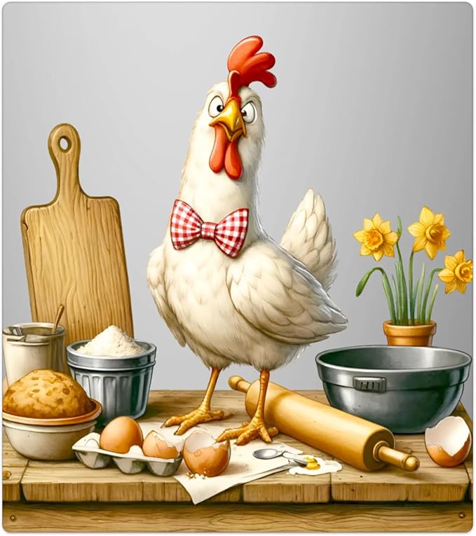 Rooster Funny Kitchen Dishwasher Magnet Cover for The Front Dishwasher Door Cover Panel Decals Magnetic Refrigerator Cover for Kitchen Farmhouse Home Decor 23 X 26 in