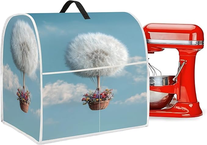 Mixer Dust Cover for 6-8 Qt Stand Mixer, Cloth Cover with 2 Storage Pockets for Stand Mixer Protective Covers Large for 6-8 Quart Mixer
