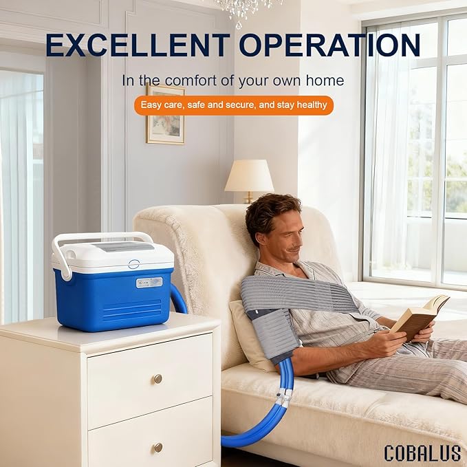 Ice Machine for Knee after Surgery, Cold Therapy Machine, Portable Ice Therapy Machine for Knee, Shoulder, Hip & Ankle with Programmable Timer, Cryotherapy Pain Relief for Sports Injuries and Swelling