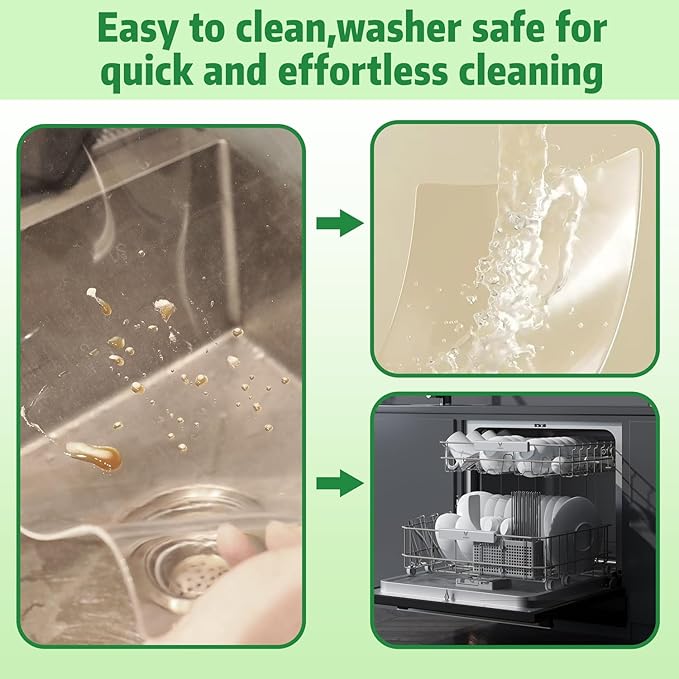 Non-Slip Cutting Board Mat, 2 Pack 10" x 15" Clear Anti-Slip Cutting Board Mat for Home Cooks and Chefs, Safety Grip Mat Under Kitchen Cutting Boards, Dishwasher Safe Great as Drawer Liners