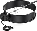 onlyfire Universal High-Temp Resistance Black Coated Steel Charcoal Kettle Rotisserie Ring Kit for Weber 2290 and Other Models