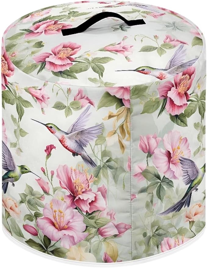 Hummingbird Print Pressure Cooker Cover for Women Dust-proof Cover for Rice Cooker Air Fryer Kitchen Appliance Covers with Top Handle and Pocket Home Kitchen Decor Gifts for Friends