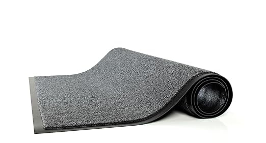 Guardian Golden Series Woven Indoor Wiper Floor Mat, Vinyl/Polypropylene, 3'x5', Charcoal