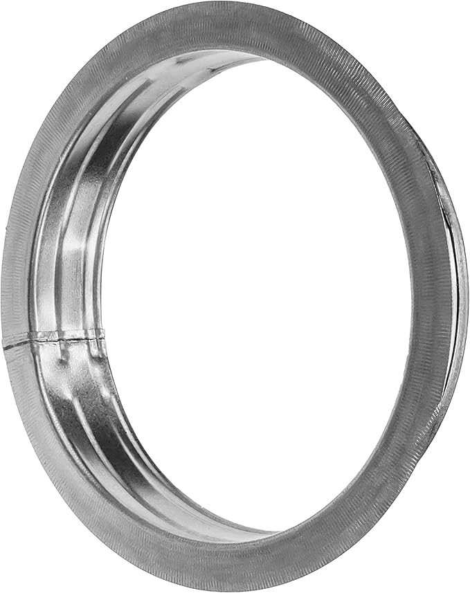 Repa Market 8'' Inch Metal Duct Connector Flange - Air Tight Vent Duct Collar - for Connecting Exhaust, Intake Flex and Straight Ducting - Heating, Cooling Universal HVAC Adapter - Home, Commercial