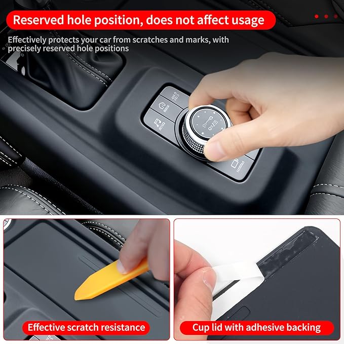 Central Control Silica Gel Pad for 2021-2025 Nissan Patrol Y62 Gearbox Protective Panel Central Control Protective Pad Anti-Skid Scratch-Proof Interior Upgraded Accessories (2021-2025 Y62)