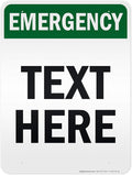 Custom Emergency Sign, OSHA Sign, 36x48 Inches, Reflective, Rust Free DiBound, Fade Resistant, Made in USA by My Sign Center