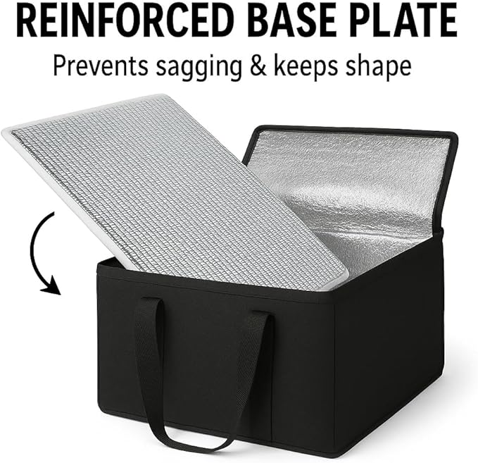 Additional Bottom Plate 2-Pack XXXL Insulated Food Delivery Bag Cooler Bags Keep Food Warm Catering Therma for doordash Catering Cooler Bags Keep Food Warm Catering