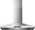 42In Island Range Hood, 390 CFM Stainless Steel Ducted Island Mount Range Hood, kitchen island vent hood with 3-Speed Fan, Touch/Gesture, 4 Stainless Steel Baffle Filters, Ceiling Mount