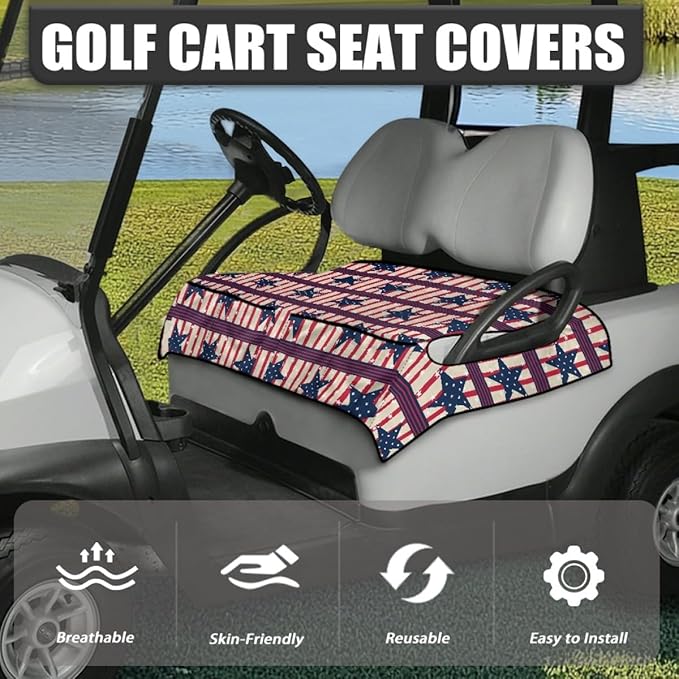 Golf Cart Seat Cushion Cover Featuring Durable Construction, Waterproof Layer and Comfortable Fabric for Outdoor Riding