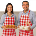 Native Fab Kitchen Apron 2 Pack - 100% Cotton Adjustable, Durable Apron with Pockets, Perfect for Cooking, Baking, Grilling