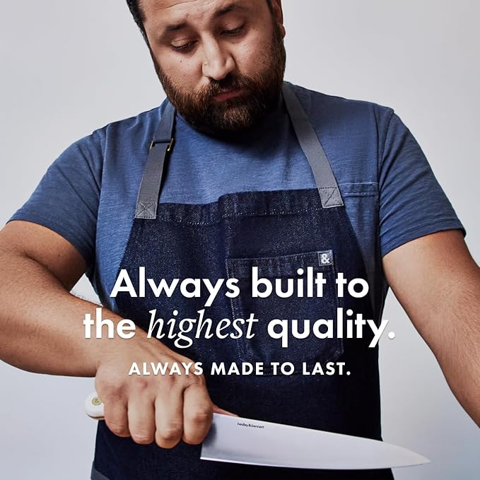 hedley & bennett Essential Apron - Heavy-Duty Denim Kitchen Apron with Pockets & Towel Loop - Professional Chef Workwear for Cooking & Grilling - Jack Navy