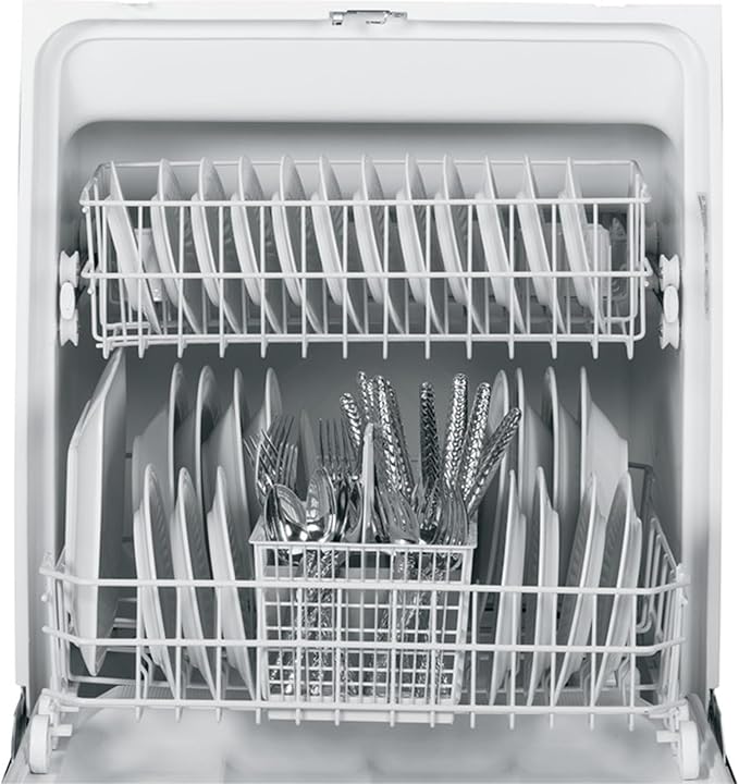 Allstare WD28X10384 Dishwasher Lower Rack Replacement Parts for GE Dishwasher Parts Lower Dishrack Assembly with Wheels GHDA485N10CS GLD4406R00BB GE Dishwasher Bottom Rack 22.2"D x 21.3"W x 7.3"H