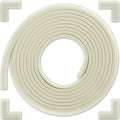 Bebe Earth Baby Proofing Edge and Corner Guard Protector Set for Back to School, 16.4 ft Edges & 4 Foam Corners, Furniture and Table Child Baby Proof Bumpers, Pre-Taped Corner Cushions - Oyster White