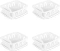 Sterilite Small 2-Piece Sink Set, White, 4-Pack