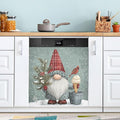 Christmas Gnome Dishwasher Magnet Cover Panel Winter Snowflake Magnetic Dishwasher Covers Refrigerator Sticker Decal Xmas Decorative Washing Machine Cover for Home Kitchen,23x26in