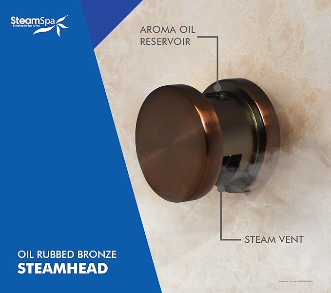 SteamSpa 10.5kW Steam Sauna Generator Premium Bundle 240V Steam Generator with Touch Pad Control, Steamheads, Pressure Relief Valve, Built-in Auto Drain and Plumber Quick Install Kit PRT1050OB-A