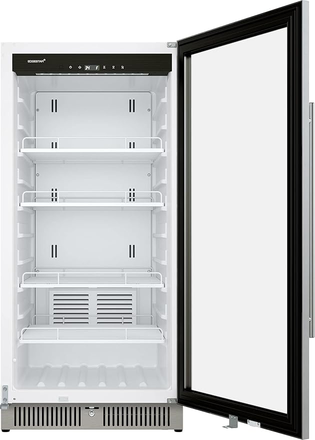 EdgeStar VBM91SS 24 Inch Wide 9.53 Cu. Ft. Commercial Beverage Merchandiser With Temperature Alarm and Reversible Door