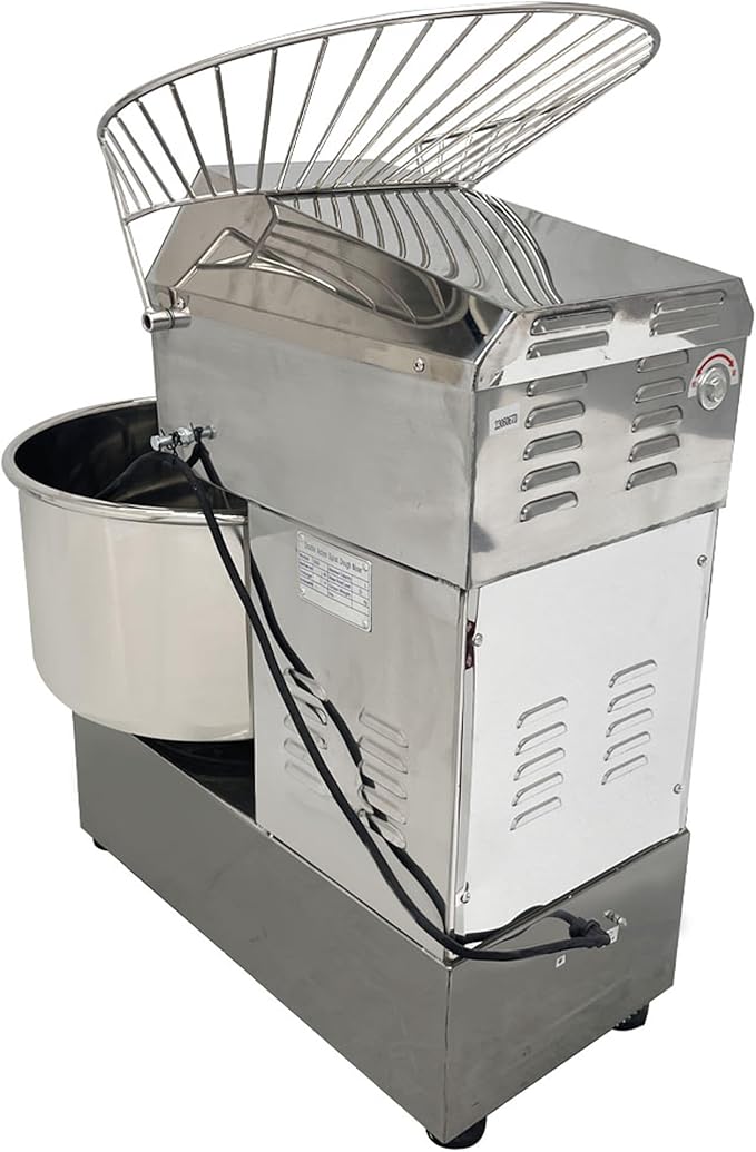TECHTONGDA Commercial Dough Mixer 50L Food Mixer Stainless Steel Stand Mixer Dual Rotating Dough Kneading Machine with Double Speed Heavy Duty Pizza & Bread Dough Mixer for Restaurant Pizzeria 110V