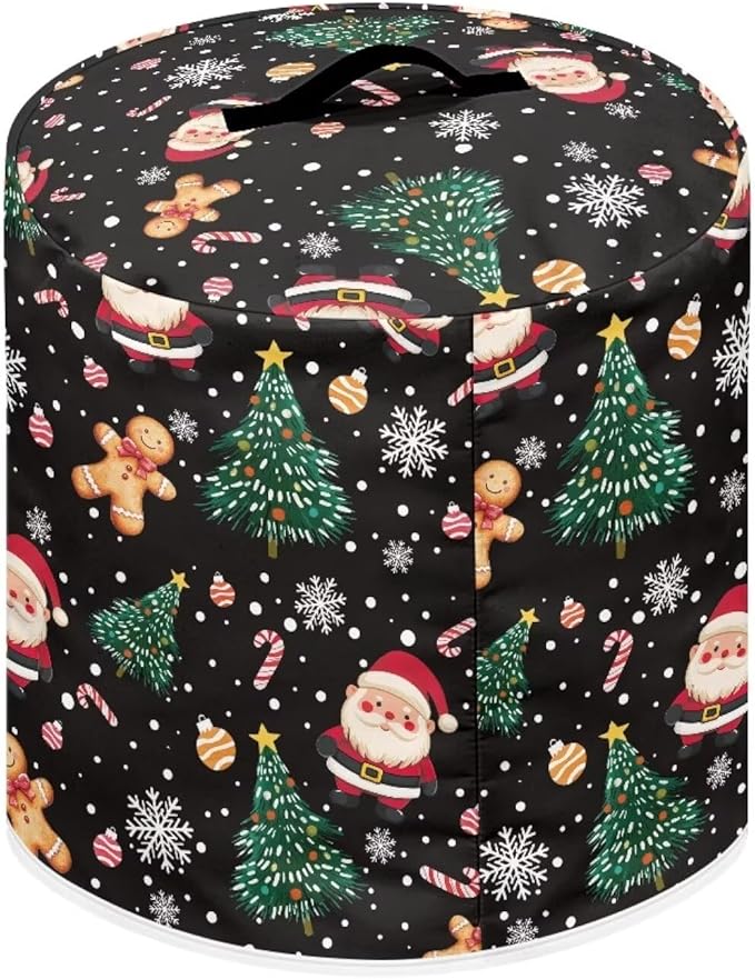 Cute Santa Claus Dust Cover Instant Pot and Extra Accessories Dust Proof Easy to Clean Pressure Cooker Cover Electric Appliance Cover Air Fryer Accessories with Storage Pocket Size M