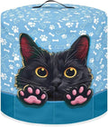 TODIYADDU Black Cat Paw Print Pressure Cooker Cover for Women Trendy Instant Pot Cover with Top Handle and Pocket Kitchen Appliance Cover Dust Cover for 3 Quart Instant Pot and Extra Presents, M