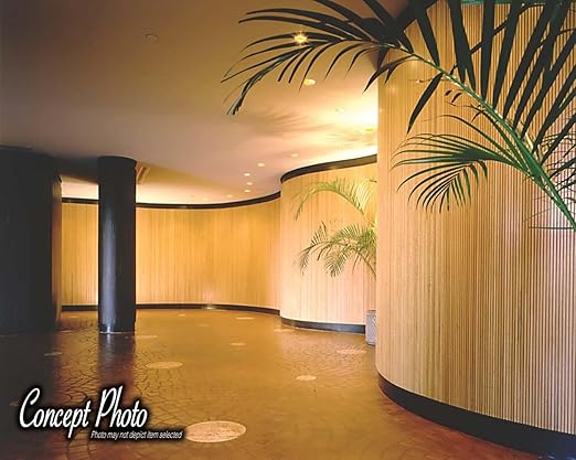 Outwater 4ft Wide x 8ft High x 5/32in Thick Unfinished Maple Veneer Decorative Wall Tambour Panel with 3/4in 30-Degree Groove Slats – Flexible and Customizable for Walls, Ceilings, and More