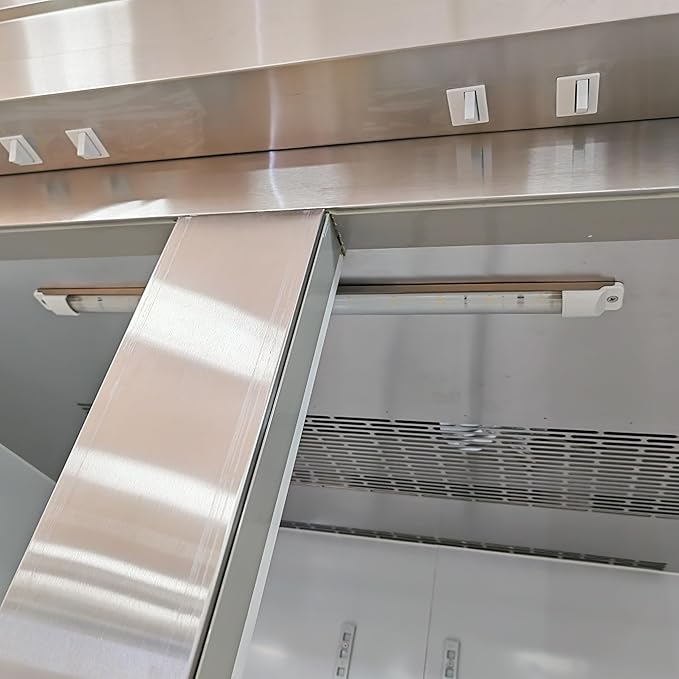 Malphi 54" W Commercial Reach-in Freezer, ETL Upright 2 doors Auto-Defrost，Capacity 48 cu. ft.stainless steel for Restaurant Kitchen Home Bar Shop -8°F