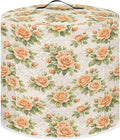 Xoenoiee Peach-colored Roses Print Kitchen Appliance Dust Cover with Pockets, Electric Pressure Cooker Cover Compatible with Crock Pot, Rice Cooker Covers, for 8 Qt