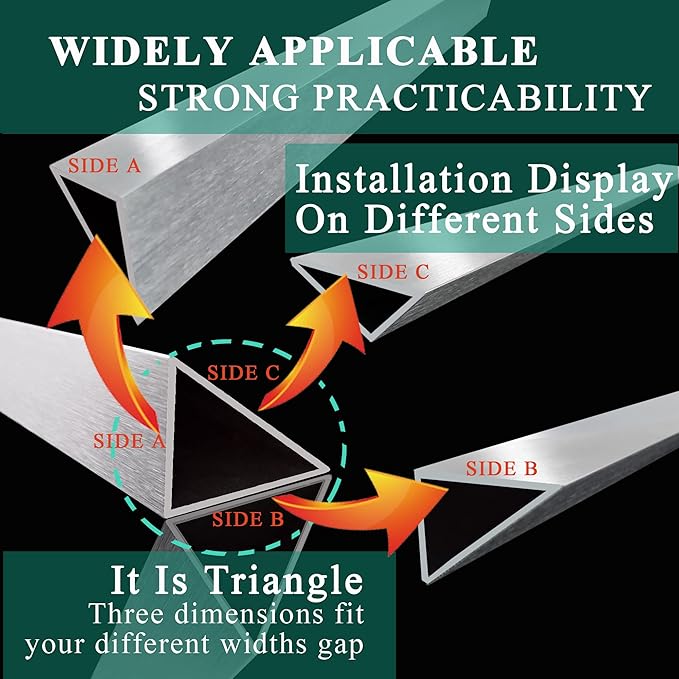 30" Slide In Range or Stove Rear Filler Trim Kit, Universal Fill Strip for Gap Between Slide-In Stove Range and Wall, W10113901A Compatible with Whirlpool and Most Brand, Durable Aluminum, Sliver