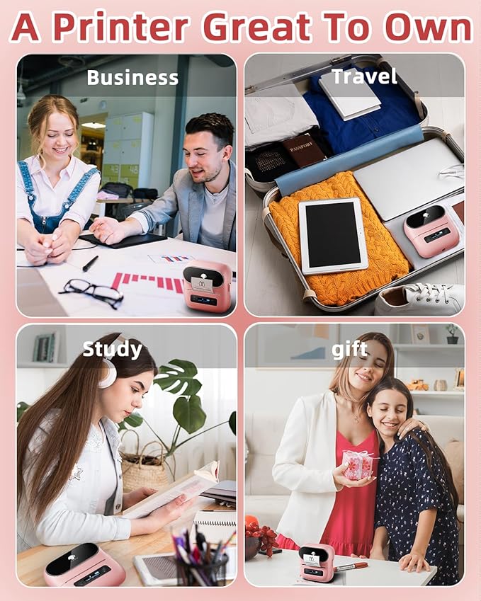 Phomemo M220 Bluetooth Label Maker - Portable Thermal Printer for Small Business Office Home - 700+ Templates 6000+ Icons - Compatible Phone, PC