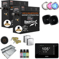 SteamSpa Steam System 21kW Steam Shower Generator with Bluetooth Wifi, Quickstart Continous Steam, Advanced Touch Pad Screen, Chroma Lights, Drain Pan and Auto Drain Chrome RVBS2100CH-A