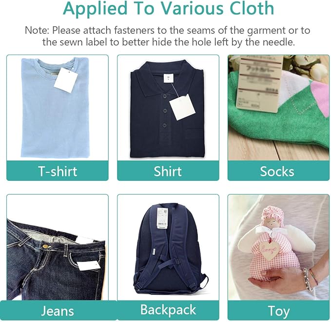 BS ONE Price Tagging Gun for Clothing, Standard Retail Price Tag Attacher Gun for Clothes with 6 Needles & 1000pcs 2" Barbs Fasteners for Store
