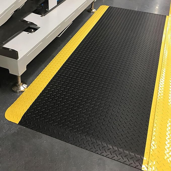 Nisorpa Anti Fatigue Mats Industrial 2' x 7' Ergonomic Standing Mat 15/16" Extra Thick Cushioned Shop Floor Mats Kitchen Mats Heavy Duty Commercial Diamond Plate Support for Leg & Back Pain