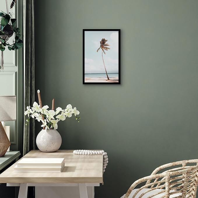 Americanflat 10x15 Picture Frame with Polished Plexiglass - Streamline Collection - Thin Border Picture Frame for Wall Display - Hanging Hardware Included - Black