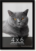 wallsthatspeak 4x6 Black Picture Frame for Puzzles Posters Photos or Artwork
