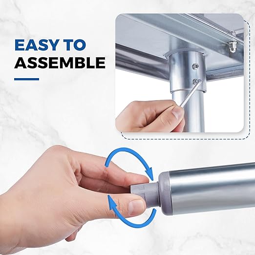 Profeeshaw Stainless Steel Prep Table 24x24 Inch NSF Commercial Work Table with Undershelf Heavy Duty Table for Kitchen Restaurant Home Hotel
