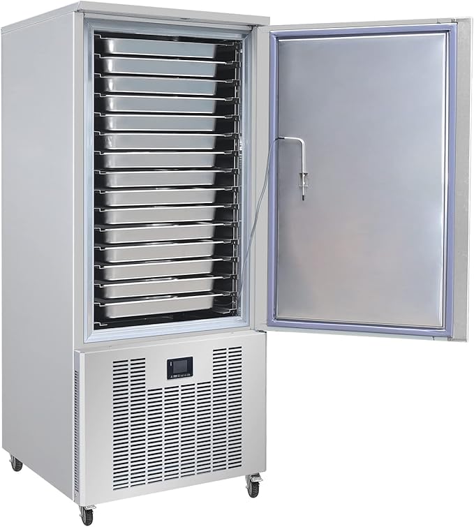 Kolice Commercial Heavy Duty 15-Trays Blast Chiller & Freezer, Blast Freezer, Chest Freezer -40°F to +37.4°F, Smart Temperature Controller to Preserve Cakes,Beef,Chicken,Sea Food,Dough,Ice Cream