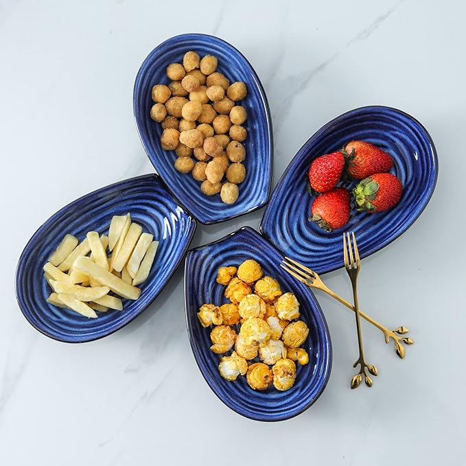 Hasense Spoon Rest for Kitchen Countertop and Stove Top, Stable Heat-resistant Spoon Holder for Home Kitchen Coffee Bar Cooking, Blue Utensil Rest for Spatula Ladles Tongs, 2 PCS