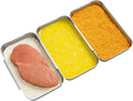 Navaris Stainless Steel Breading Trays, Set of 3 - Interlocking & Stackable Tray Design - 27x15cm Baking and Cooking Sheets - Oven and Dishwasher Ready for Versatile Kitchen Use