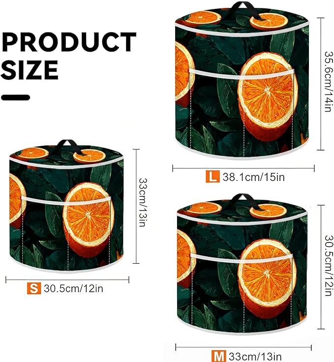 Rice Cooker Cover, Dust Cover for Kitchen Appliances with Handle and Storage Pocket, Easy to Clean Kitchen Decor Gift, Fits 3-6-8 Quart Instant Pot, Slow Cooker and Air Fryer