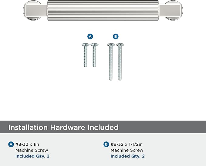 Amerock Ballard 3-3/4 inch (96mm) Center-to-Center Polished Nickel Cabinet Pull, BP37643PN