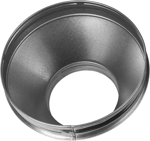 12"" to 5"" Inch Round Duct Reducer - Galvanized Steel Pipe Increaser - Coupling for Round Duct Ventilation Systems - Heating & Cooling, HVAC, Gray