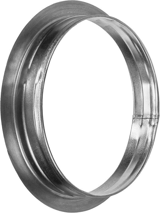Repa Market 8'' Inch Metal Duct Connector Flange - Air Tight Vent Duct Collar - for Connecting Exhaust, Intake Flex and Straight Ducting - Heating, Cooling Universal HVAC Adapter - Home, Commercial