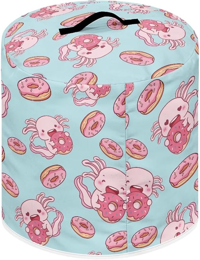 Axolotl Kitchen Appliance Covers, Dust Cover for 8 qt Air Fryer & Pressure Cooker Kitchen Appliance Accessories with Storage Pockets, Machine Washable